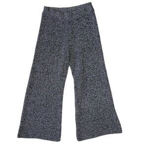 ZARA Marled Knit Wool Blend Cropped Wide Leg Pants